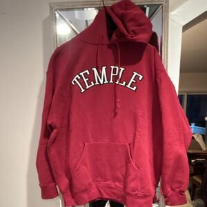 Jansport Temple Owls XL Red Sweatshirt 55% Cotton 45% Polyester